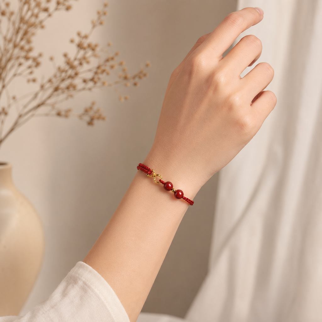 2x1 en Pulsera del Hilo Rojo- Bendición de cinabrio